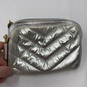 Silver Mackage Puffer Belt Purse
